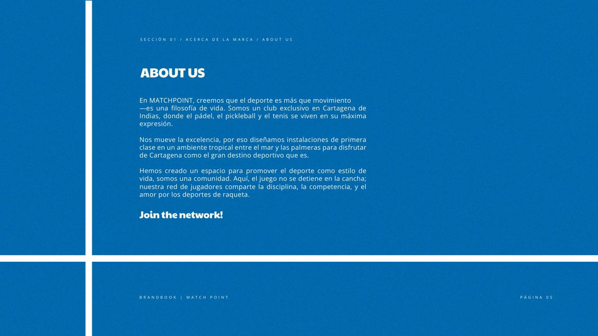 MatchPoint Padel Club — brand manual page