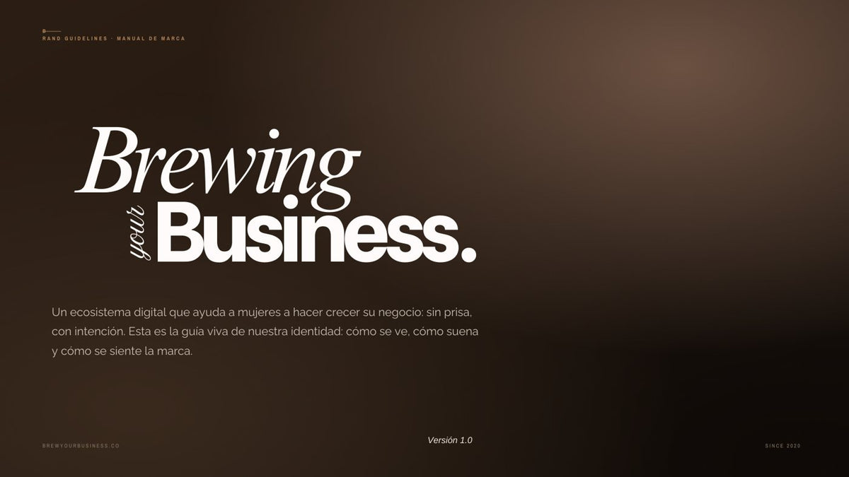 Brewing your Business brand identity